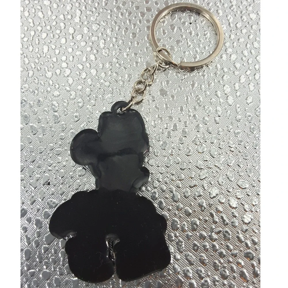 Disney‎ Minnie Mouse Rubber Keychain Set of 3 | Pink & Black Bag Charm Fob